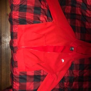 Red Nike zip up hoodie